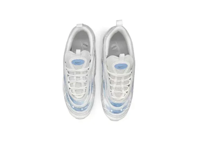 Nike Air Max 97 blanc et bleu iridescent chaussures lifestyle 3