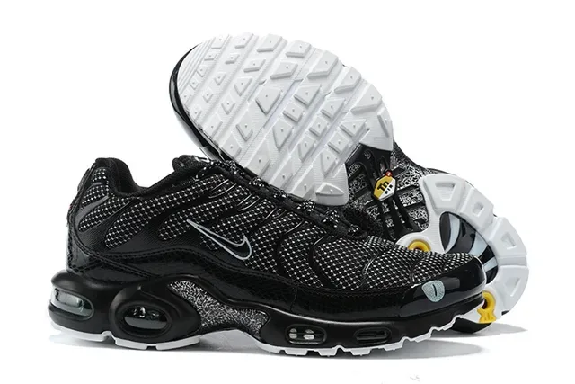 Nike Air Max Plus Black and White Lifestyle Sneakers 4