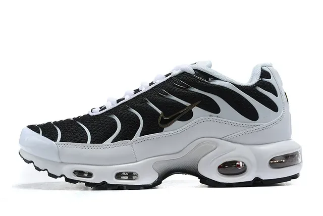 Nike Air Max Plus Black and White Lifestyle Sneakers 9