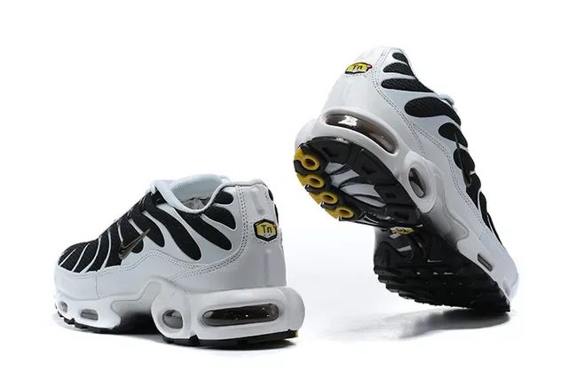 Nike Air Max Plus Black and White Lifestyle Sneakers 12