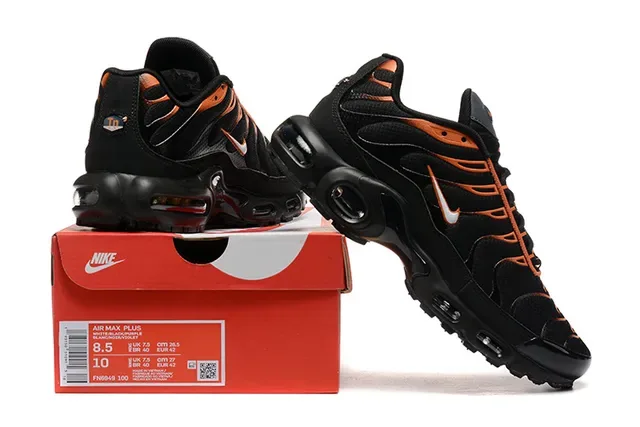 Nike Air Max Plus Black Orange Lifestyle Sneakers 6