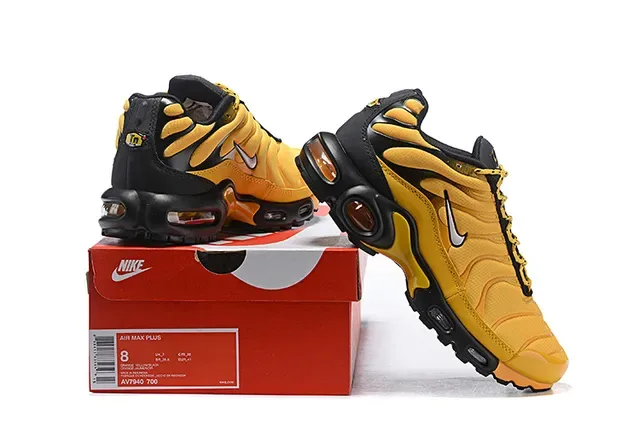 Nike Air Max Plus Yellow and Black Lifestyle Sneakers 14