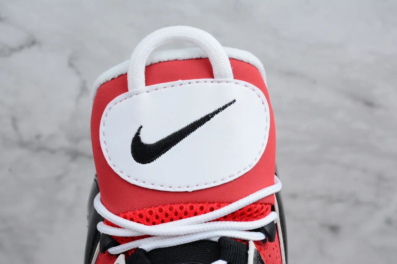 Nike Air More Uptempo Red Black White Basketball Shoes 3