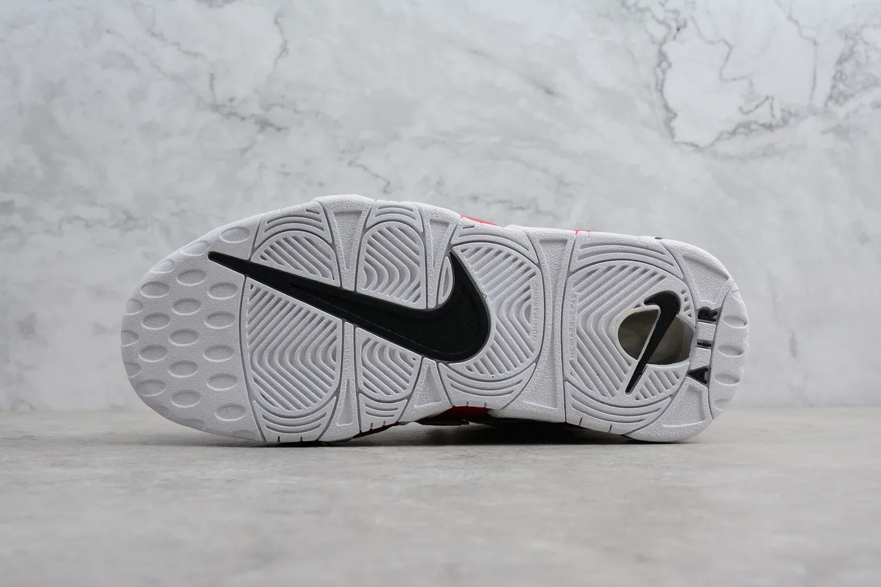 Nike Air More Uptempo Red Black White Basketball Shoes 6