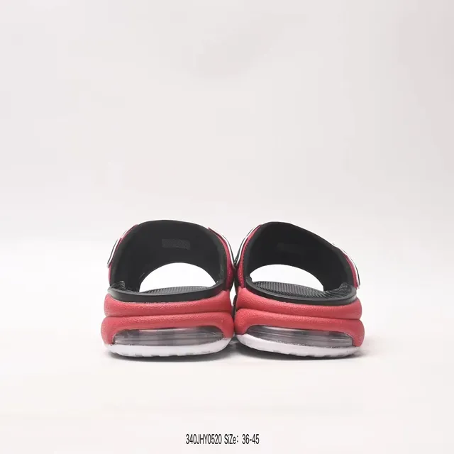 Nike Air More Uptempo Slide Red Black White Slippers 11