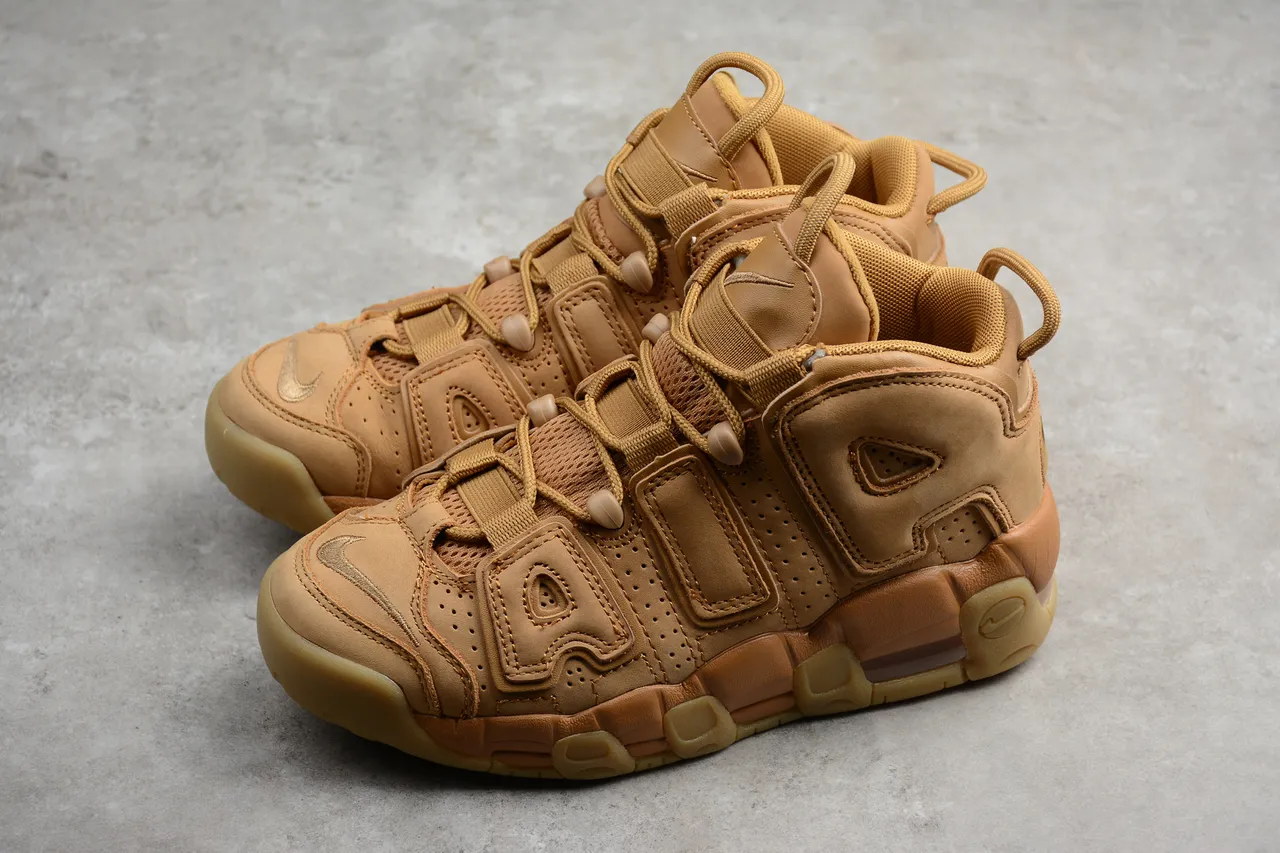 Nike Air More Uptempo Wheat Basketball Shoes 9