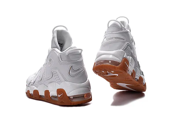 Nike Air More Uptempo White and Gum Brown Basketball Shoes 2