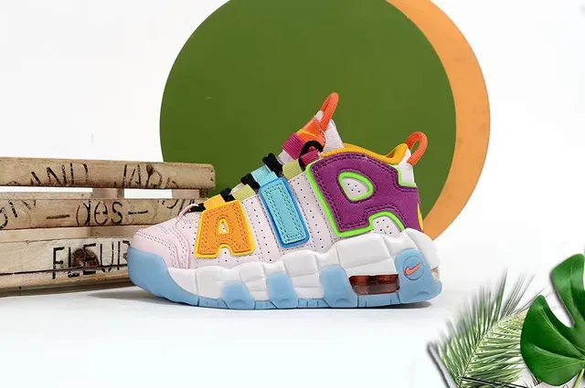Nike Air More Uptempo White Gray Black Chaussures de Basketball 14