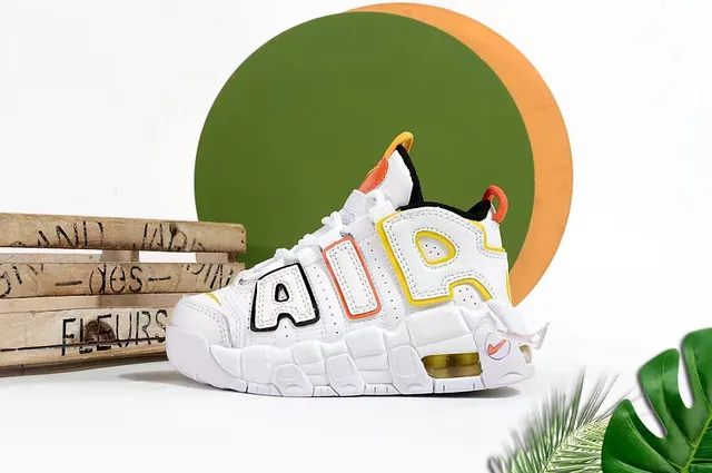 Nike Air More Uptempo White Gray Black Chaussures de Basketball 20