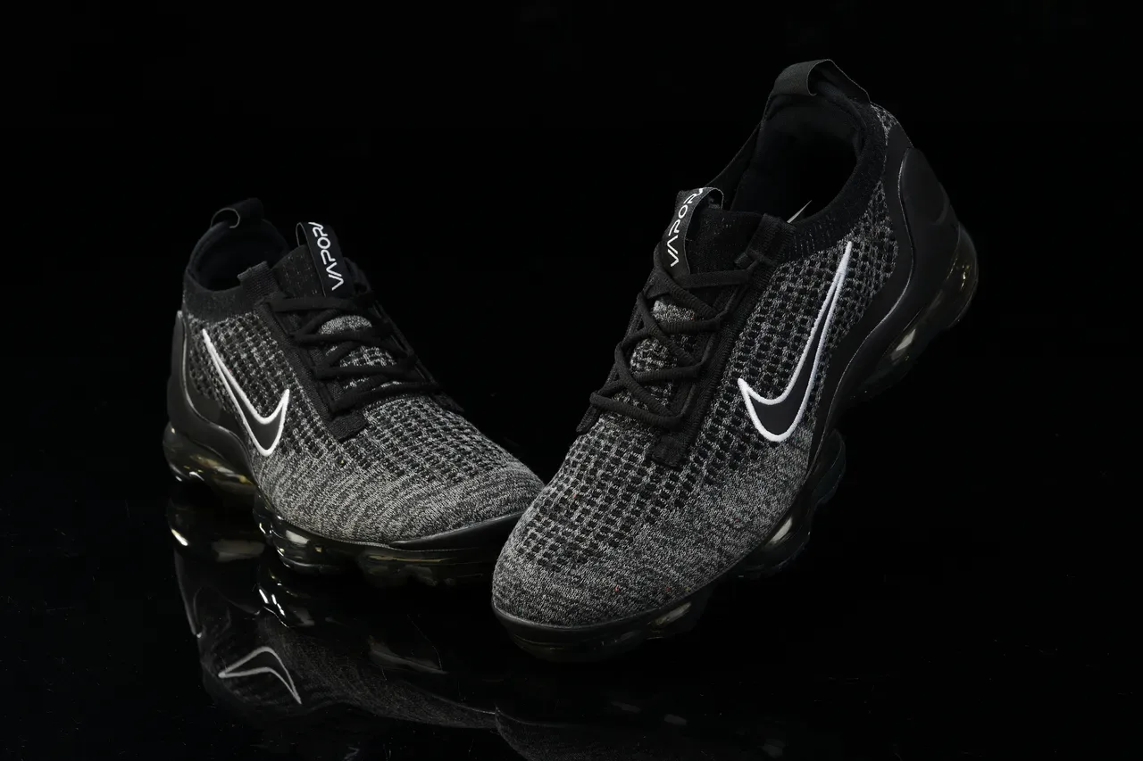 Nike Air VaporMax Black Heather Knit Sneakers Lifestyle 3
