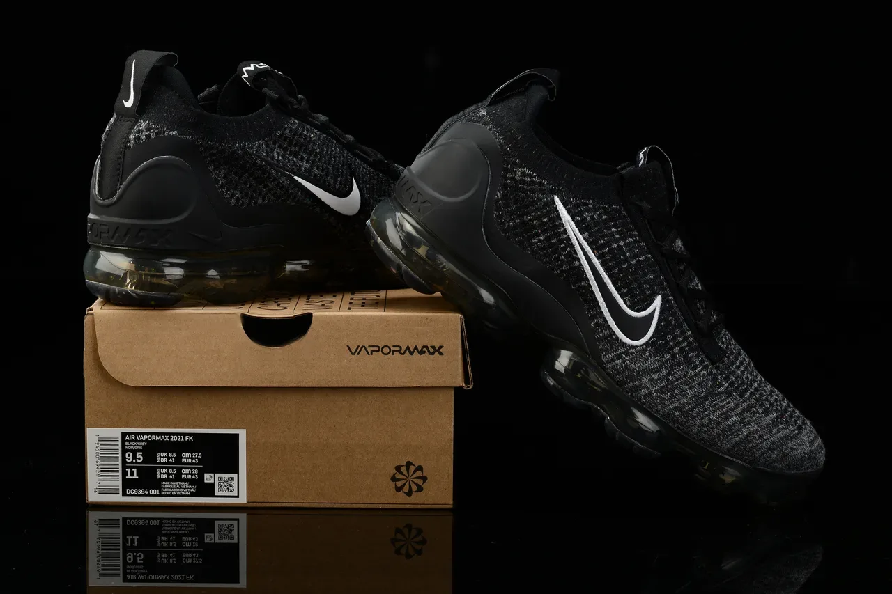Nike Air VaporMax Black Heather Knit Sneakers Lifestyle 9