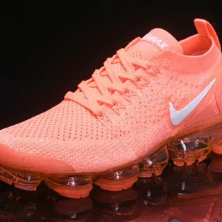 Nike Air VaporMax Coral Orange Flyknit Lifestyle Sneakers