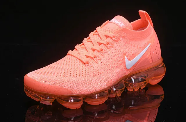 Nike Air VaporMax Coral Orange Flyknit Lifestyle Sneakers 1