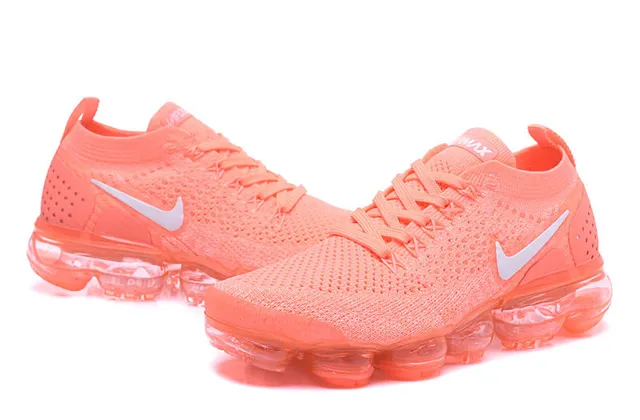 Nike Air VaporMax Coral Orange Flyknit Lifestyle Sneakers 6