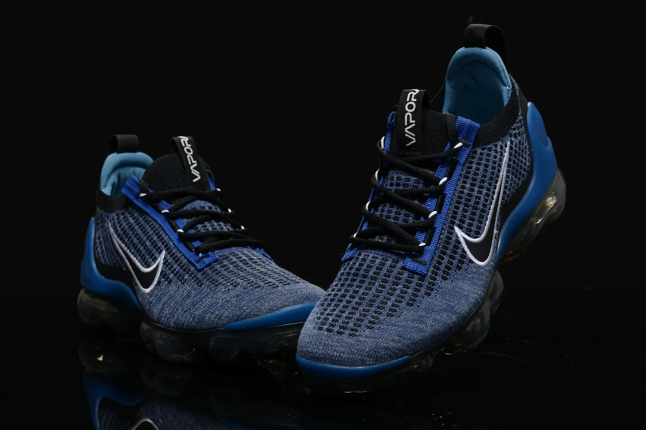 Nike Air VaporMax Flyknit Blue Heather Lifestyle Sneakers 4