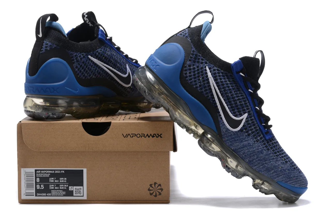 Nike Air VaporMax Flyknit Blue Heather Lifestyle Sneakers 16