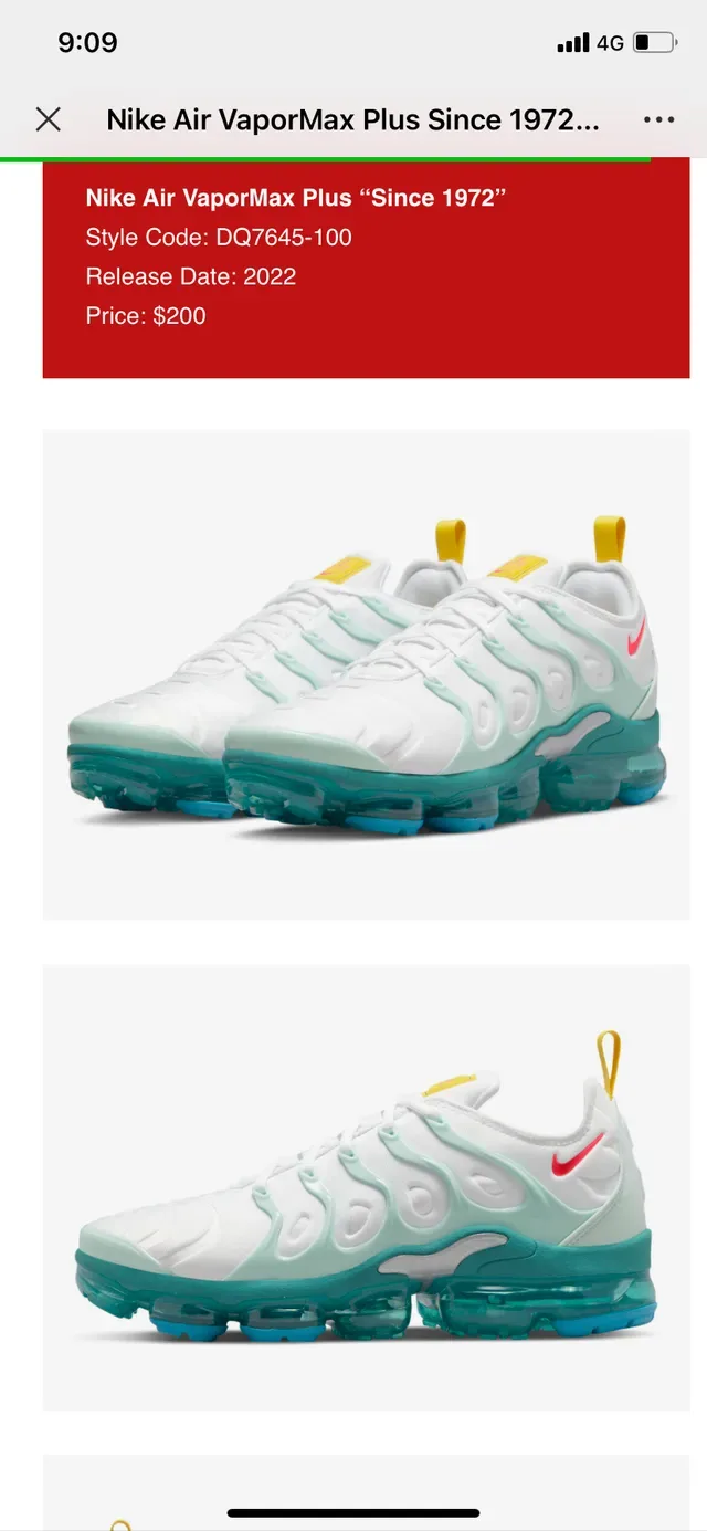 Nike Air VaporMax Plus White Mint Teal Lifestyle Sneakers 2