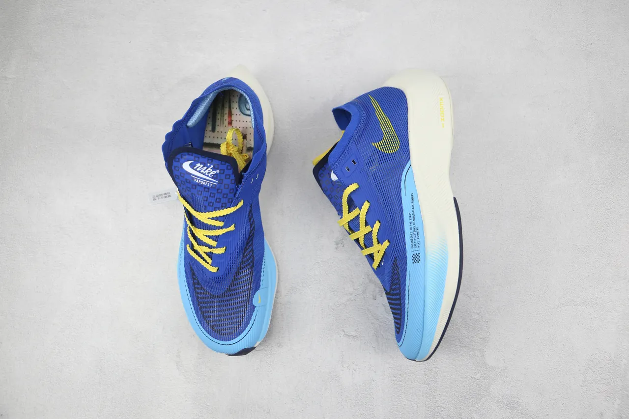 Nike Air Zoom Alphafly Blue Yellow Running Shoes 3