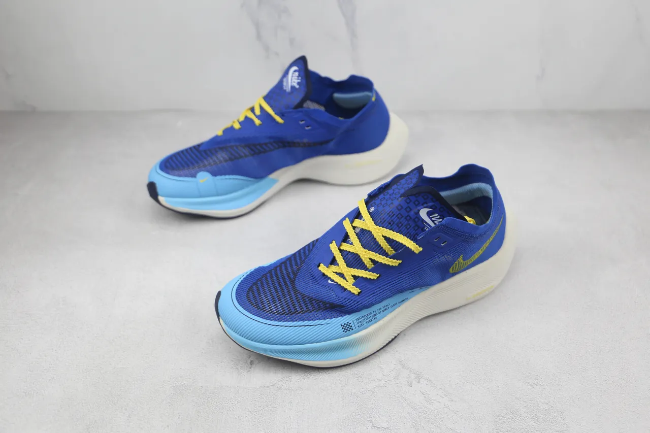 Nike Air Zoom Alphafly Blue Yellow Running Shoes 4