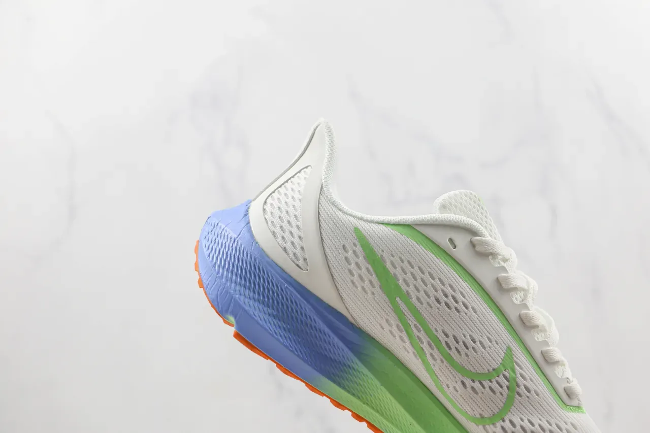 Nike Air Zoom Pegasus Chaussures de running blanc vert lime bleu orange 5