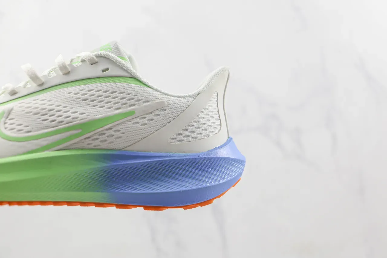 Nike Air Zoom Pegasus Chaussures de running blanc vert lime bleu orange 7
