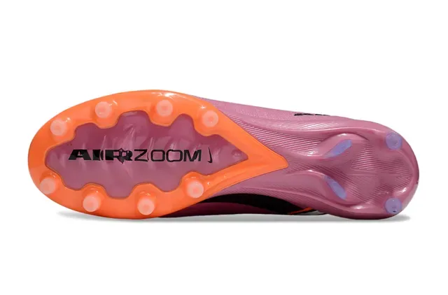 Nike Air Zoom Rose Orange Knit Upper Col Bas Terrain Ferme Chaussures de football 6