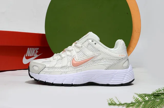Nike Beige Pink Layered Synthetic Cage Mesh Upper Lifestyle Sneakers 19