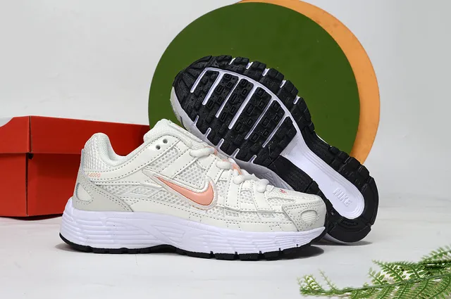 Nike Beige Pink Layered Synthetic Cage Mesh Upper Lifestyle Sneakers 22