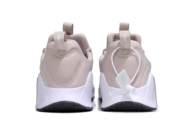 Nike Beige White Knit Upper Segmented Flex Groove Midsole Lifestyle Sneakers 4