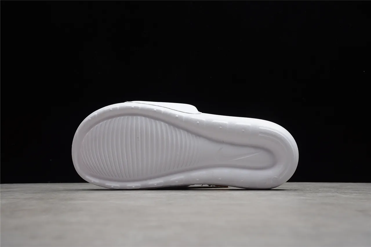 Nike Benassi JDI White Black Orange Slippers 7