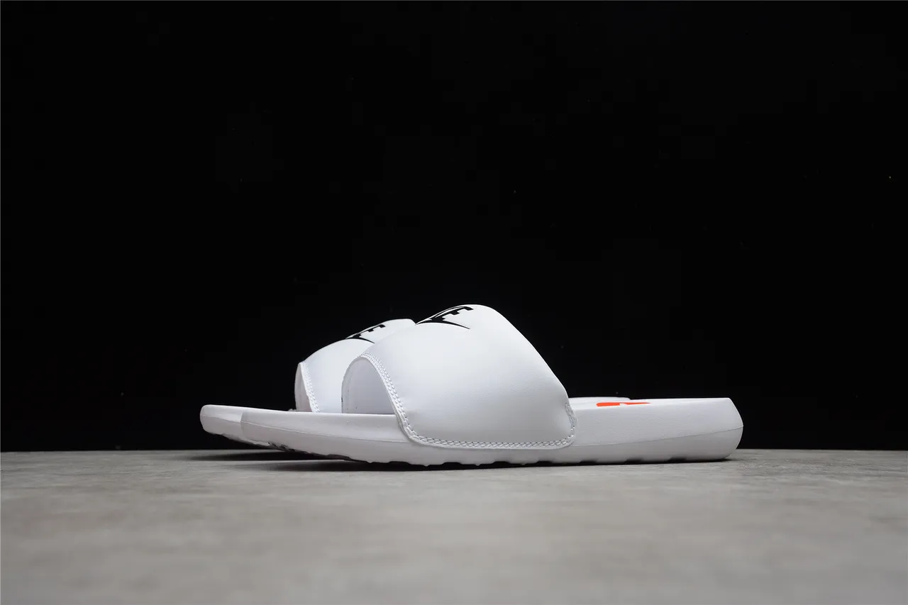 Nike Benassi JDI White Black Orange Slippers 10