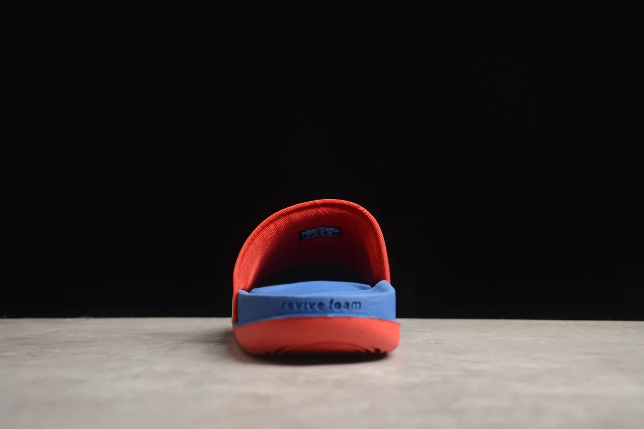 Nike Benassi JDI White Royal Blue Red Slippers 9