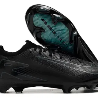 Nike Black Blue Low-Cut Knit Upper Integrated Sock Collar Firm-Ground Soccer Shoes