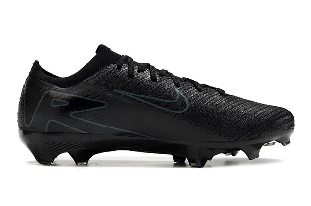 Nike Black Blue Low-Cut Knit Upper Integrated Sock Collar Firm-Ground Soccer Shoes 7