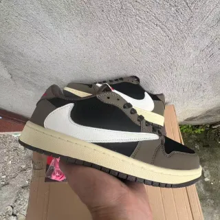 Nike Black Brown Low-Top Layered Leather-and-Suede Upper Lifestyle Sneakers