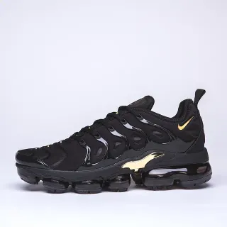 Nike Black Gold Wave-Shaped Synthetic Cage Full-Length Visible Air Unit Lifestyle Sneakers
