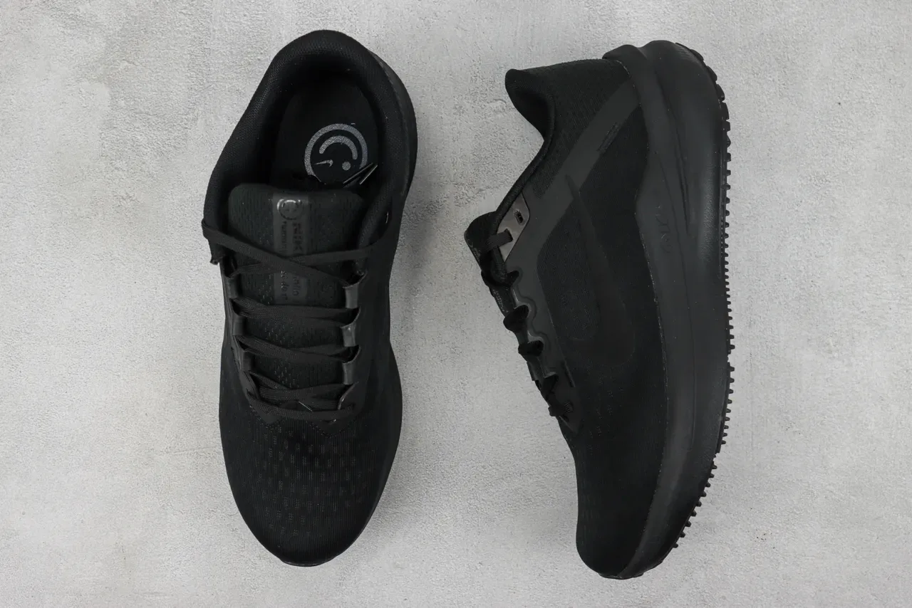 Nike Black Monochrome Engineered Mesh Upper Running Shoes 3