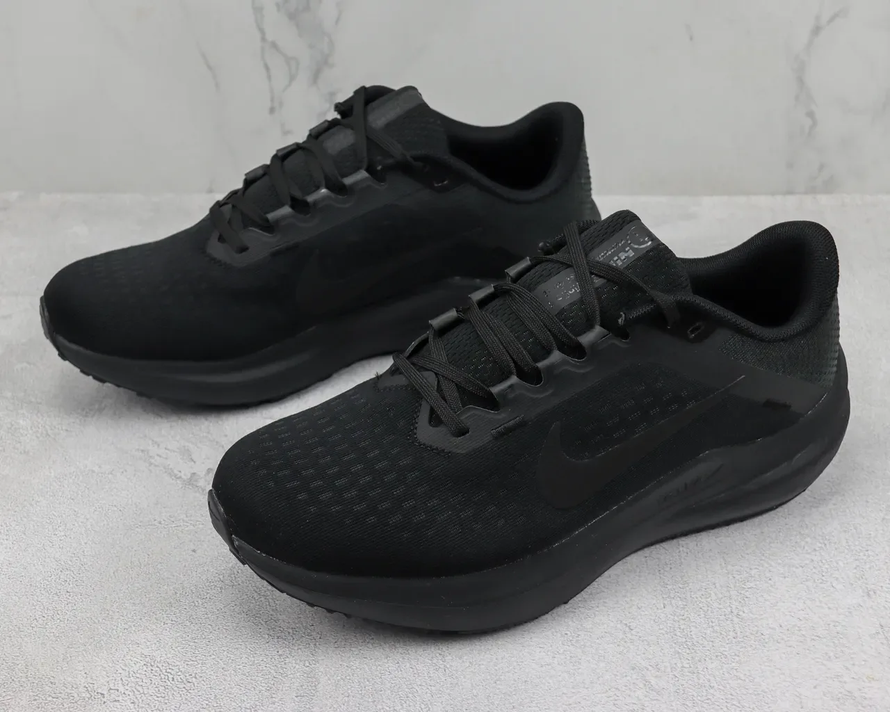 Nike Black Monochrome Engineered Mesh Upper Running Shoes 4