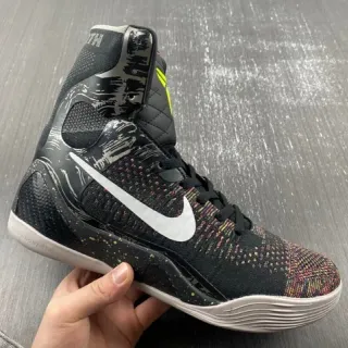 Nike Black Multicolor High-Top Flyknit Upper Basketball Shoes