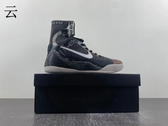 Nike Black Multicolor High-Top Flyknit Upper Basketball Shoes 4