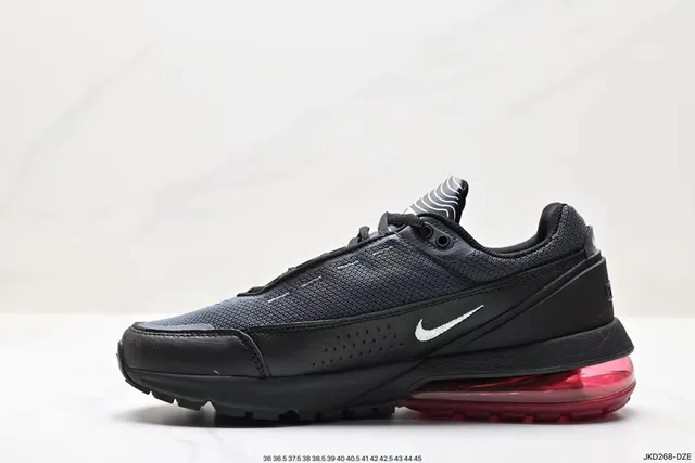 Nike Black Red Mesh Upper Synthetic Cage Overlay Lifestyle Sneakers 5