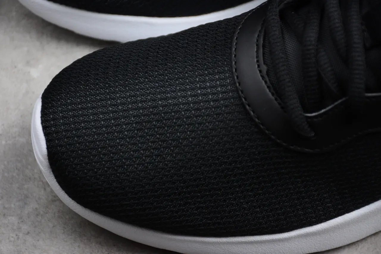 Nike Black White Mesh Upper Minimalist Silhouette Lifestyle Sneakers 7