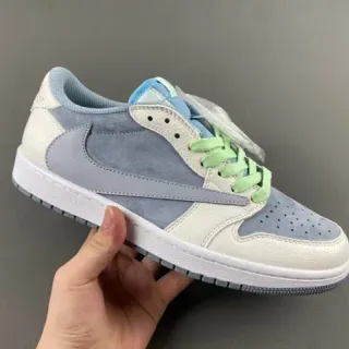 Nike নীল সবুজ লো-টপ মাল্টি-ম্যাটেরিয়াল আপার লাইফস্টাইল স্নিকার
