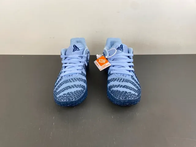 Nike Blue Navy Knit Upper Geometric Pattern Basketball Shoes 11