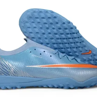 Nike Blue Orange Knit Upper Reflective Silver Graphics Turf Soccer Shoes