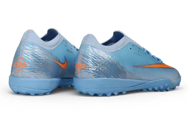 Nike Blue Orange Knit Upper Reflective Silver Graphics Turf Soccer Shoes 5