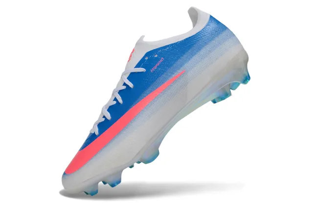 Nike Blue Pink Atomknit Upper Iridescent Sole Plate Firm-Ground Soccer Shoes 3