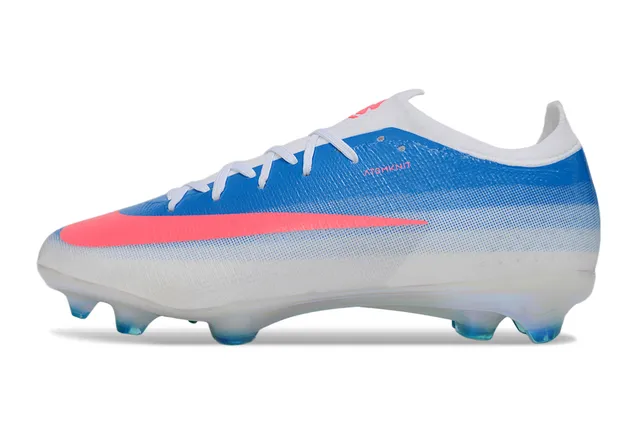 Nike Blue Pink Atomknit Upper Iridescent Sole Plate Firm-Ground Soccer Shoes 6