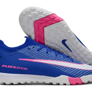 Nike zapatillas de fútbol Turf upper de knit azul y rosa low-cut cuello tipo calcetín