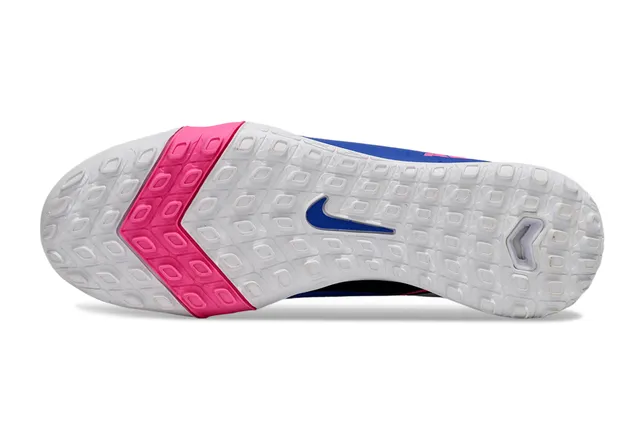 Nike zapatillas de fútbol Turf upper de knit azul y rosa low-cut cuello tipo calcetín 6